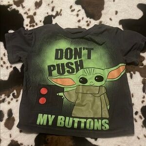 Black T-Shirt with Green Graphic